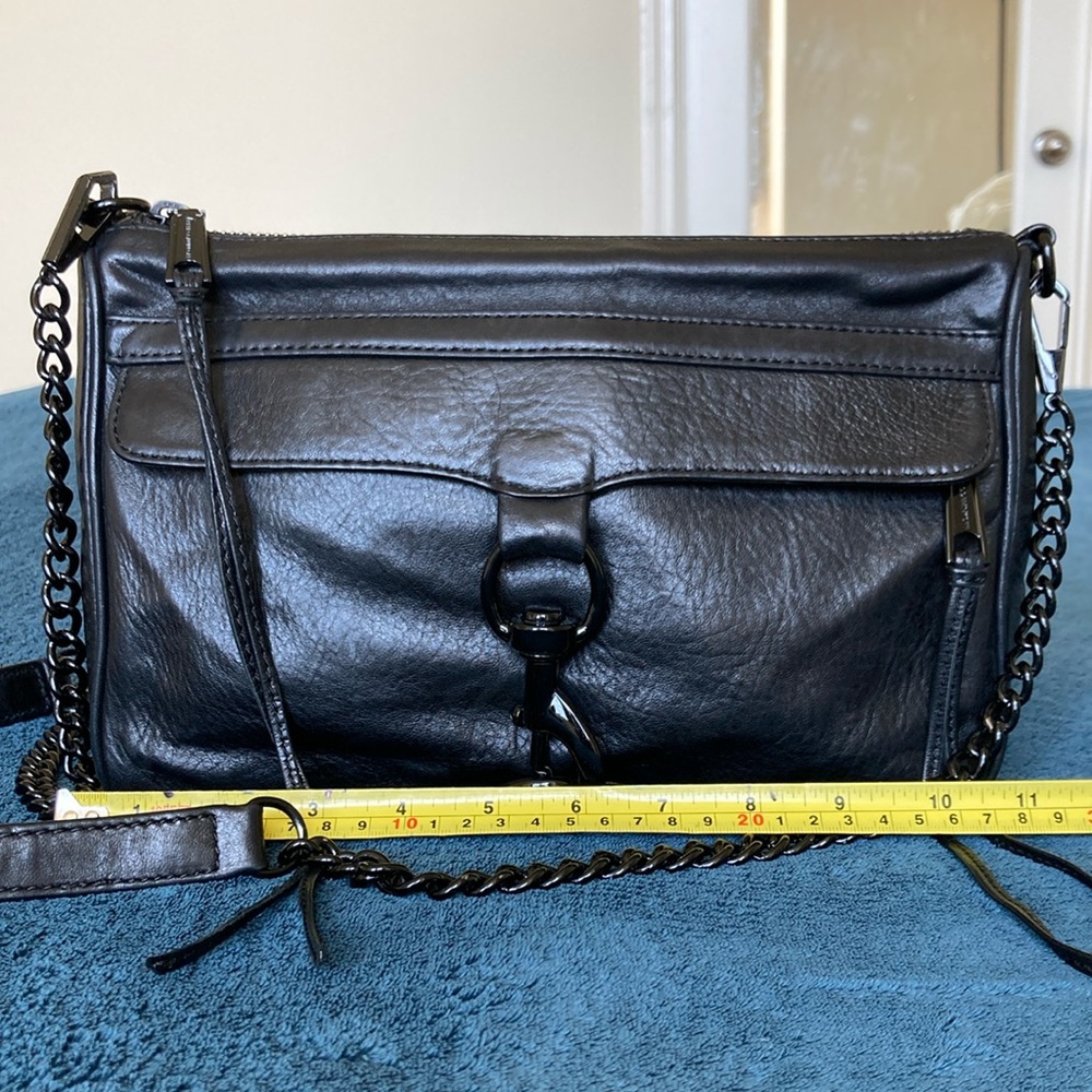 Rebecca Minkoff MAC special edition noir lamb skin leather convertible crossbody